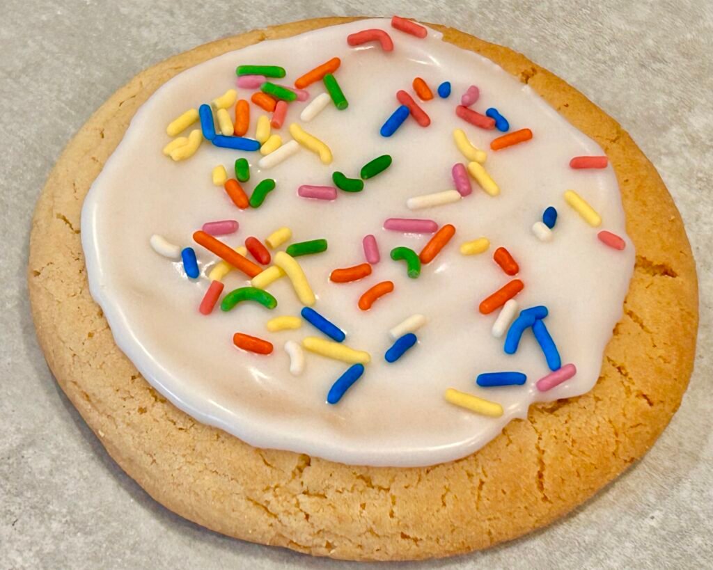 iced sprinkle cookie