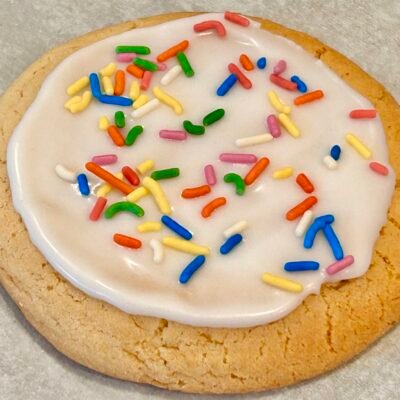 iced sprinkle cookie