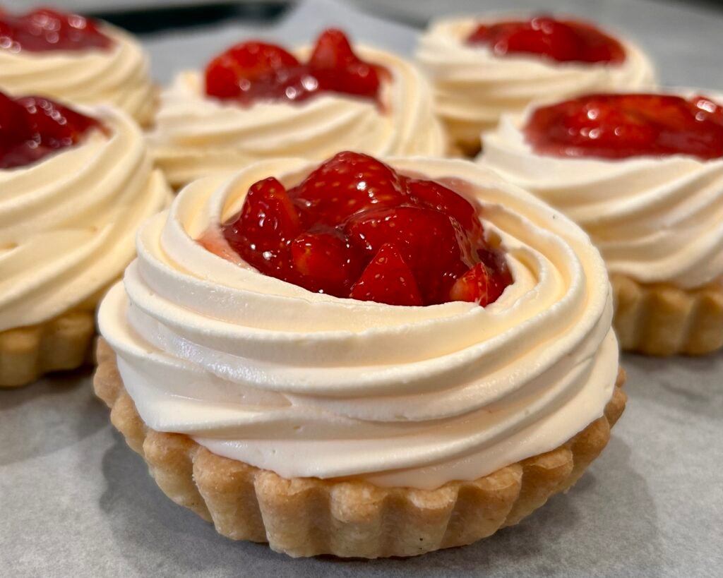 strawberry custard tart