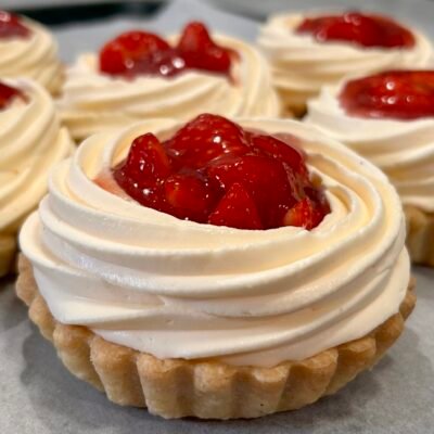 strawberry custard tart