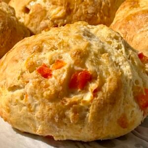 cheddar & roasted red pepper scone