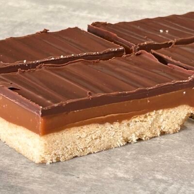 tray bake millionaires caramel shortbread