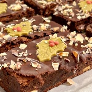 christmas belgian chocolate brownie (no gluten)