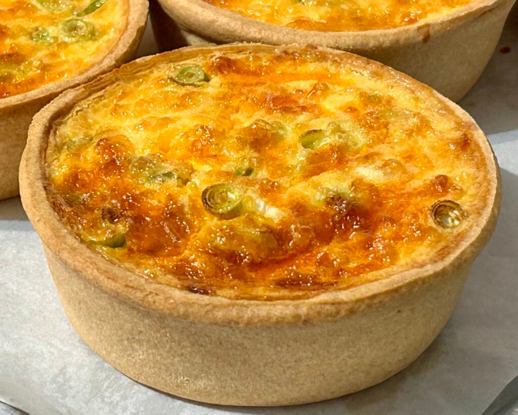 Red Leicester & Spring Onion Quiche