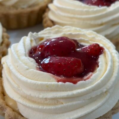 strawberry custard tart