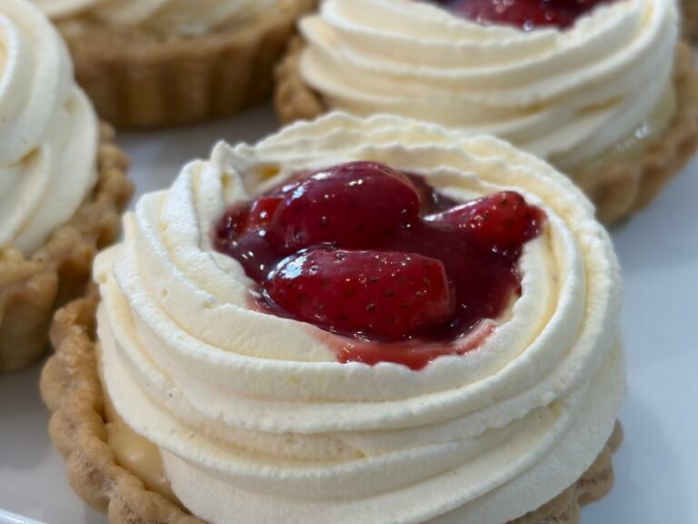 strawberry custard tart