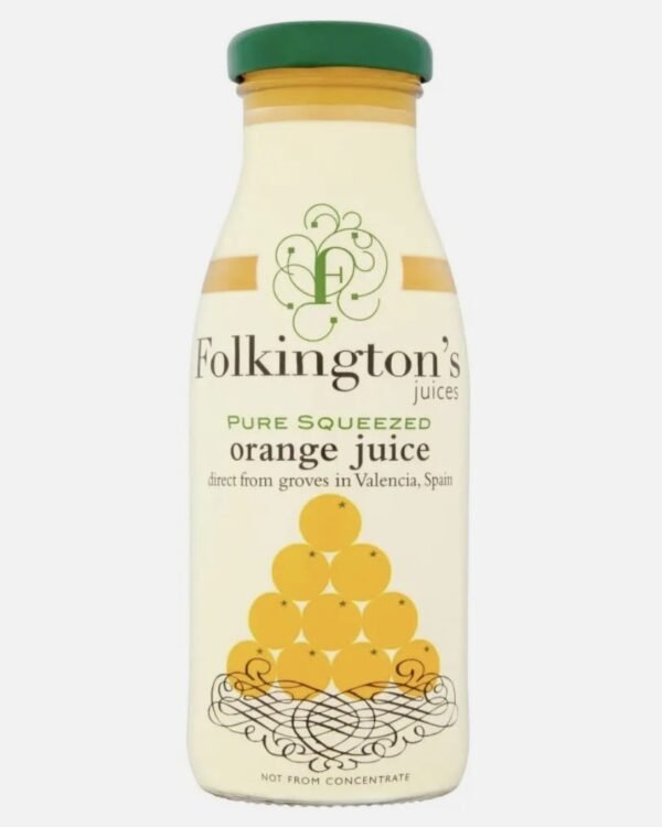 folkington’s pure squeezed orange juice bottle