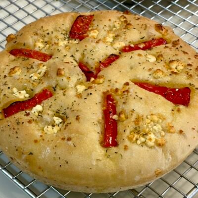 Roasted Red Pepper, Feta & Italian Herb Focaccia (1 per customer)